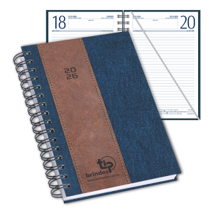 Agenda Classic c/ garratip, capa Brilhante Retilínea-085BR