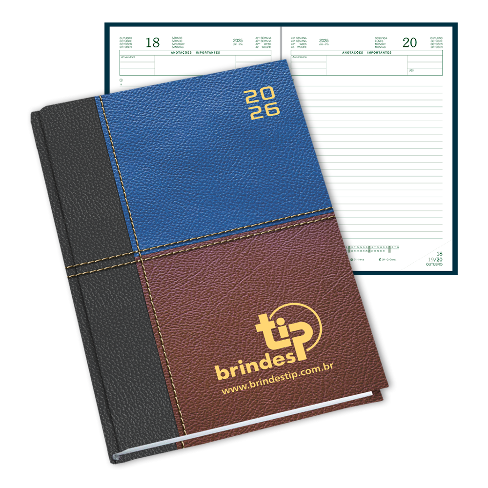 Agenda Major, capa Brilhante Retilínea-111BR