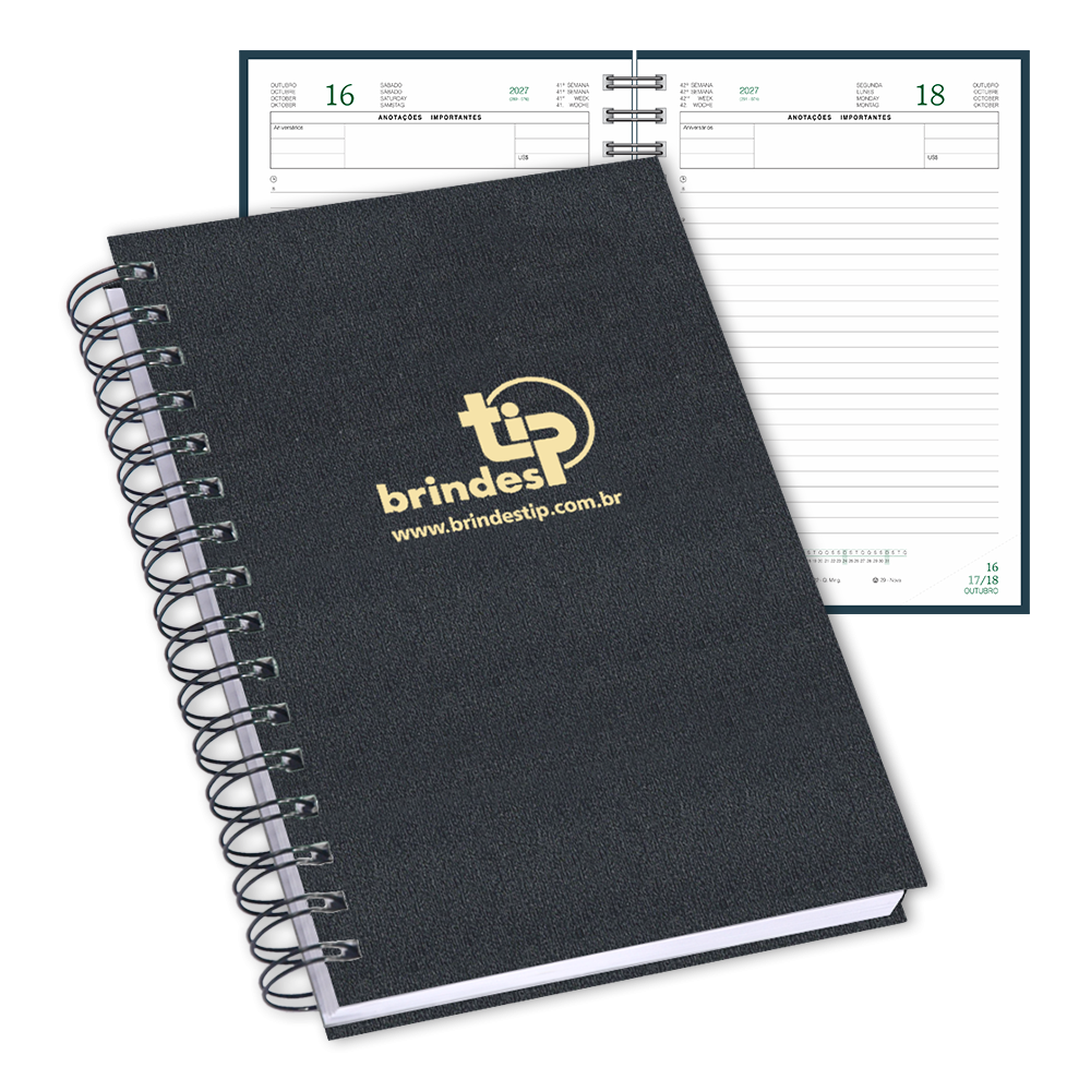 Agenda Objetiva c/ garratip, capa Platinotip-175PL
