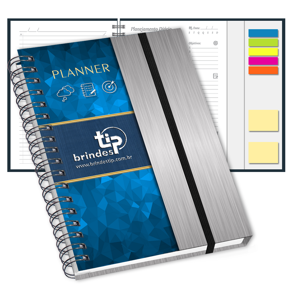 Cadertip Planner Medium Capanga, capa Laminada Impressa-497BI