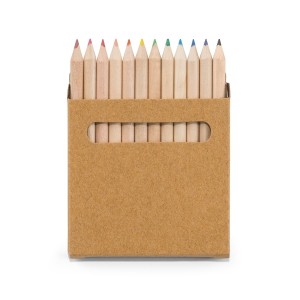 Caixa de cartão com 12 mini lápis de cor.-51747